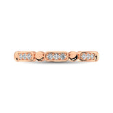 14K Rose Gold 1/10 Ct.Tw. Diamond Stackable Band